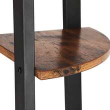 4-Tier Corner Shelf Storage Rack Rustic Corner Ladder Shelf Display Rack for Home Office - Marrón - Ver 4