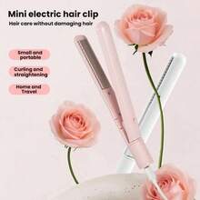 ENSSU Mini Curling Iron - Professional Styling Tool With Straightening Function, Can Add Volume To Short And Long Hair. Compact Design, Portable, Unisex. Gift, Celebration - Multicolor - View 3