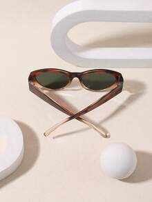 1 PC Women's Retro Feel Cat Eye Frame Fashion Glasses, Lightweight And Comfortable To Wear For Outdoor - Multicolor - View 7