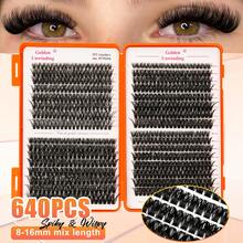 Bộ dụng cụ nối mi tự làm 640 món (50D+60D+80D) - Bao gồm mi giả, keo dán, nước tẩy trang, nhíp, dễ sử dụng cho cả chuyên gia và người mới bắt đầu, tiện lợi cho việc sử dụng tại nhà. Bộ dụng cụ khởi đầu nối mi: Bao gồm mi giả, keo dán, nước tẩy trang và các dụng cụ, cho phép bạn dễ dàng tạo hiệu ứng mi chuyên nghiệp tại nhà. - Nhiều màu - Xem 13