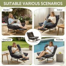 Rocking Chair Rocking Chair With Adjustable Footrest, Extra-Wide Upholstered Glider Rocker With Adjustable High Backrest And Removable Pad, Comfy Corduroy Upholstered Rocker Chair Recliner Leisure Accent Chair For Living Room Bedroom - Grey - View 9