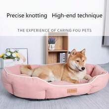 1pc Pet Bed, Suitable For All Seasons, Chew-Resistant Oxford Cloth, Non-Stick Hair, For Small/Medium/Large Dogs And Cats, Sofa Bed - Grey - View 3