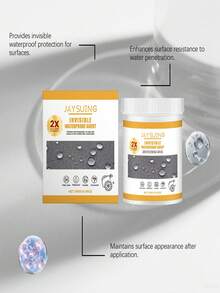 透明防水胶水，用于修补瓷砖、屋顶等表面的细小裂缝。本产品旨在保持防水性能的同时，不改变外观。使用方法：1. 清洁表面并确保其干燥。2. 用刷子均匀涂抹适量本产品。3. 静置24小时待其干燥。干燥后，本产品可保持长期防水性能，且不影响表面纹理。 - 彩色 - 查看 3