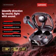 Lenovo 联想TG101游戏耳机，蓝牙低延迟，支持长待机，游戏音乐双模式，半入耳式耳塞，适用于PC和手机，蓝牙耳机 - 黑色 - 查看 7