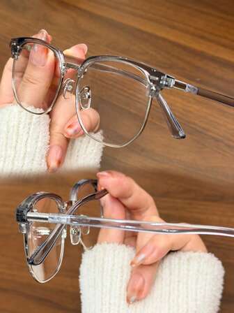 Blue Light Glasses For Woman/Men Computer Bluelight Glasses Women/Men Half Frame Clear Lens Glasses,Blue Light Glasses For Woman Men Safety Glasses Glasses Protection Computer Gaming Glasses Women Cute Light Weight Red Frame Oversized Non Prescription Small Face Square Cat Eye Reduce Eye Fatigue On Computers