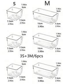 1/2/5/7/11/18/25/37件套透明塑料桌面抽屉分隔托盘，抽屉收纳套装，化妆品收纳盒，适用于存放化妆品和珠宝，可用于浴室、卧室和办公室