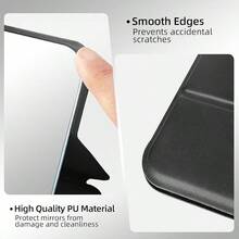 1/3pc Compact Folding Mirror, Mini Travel Size Foldable Mirrors With Stand For Tabletop, Handheld Mirrors - Kính đen - Xem 5