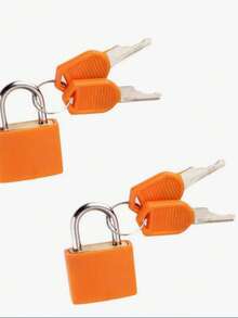 4/1pc Mini Padlock With Key, Suitable For Luggage, Backpack, Gym Locker, Briefcase, Classroom Pairing Game, Etc.