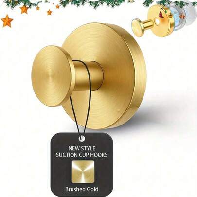 1 szt. Wytrzymały hak z przyssawką próżniową, odpowiedni do łazienki i kuchni – wieszak na ręczniki montowany na ścianie bez wiercenia, technologia próżniowego przylegania, udźwig 14,99 funta, nadaje się również do wieszania wieńców bożonarodzeniowych, wieszaków na wieńce, haczyków z przyssawką, drążków na ręczniki z przyssawką, akcesoriów łazienkowych