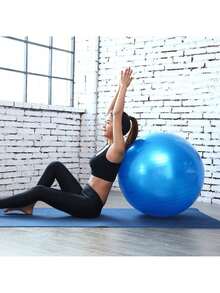 1pc Thick Anti-Burst Yoga Ball - Pilates Fitness Ball For Balance And Sensory Training, Gym Exercise Equipment (Random Hole Style) - Multicolor - View 11