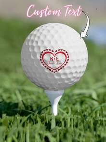 Customized Photo And Name Golf Balls - Double-Sided White Personalized Golf Balls, Single Or Double-Sided Printing, Durable, Customizable, Suitable For Men And Women, Father's Day, Valentine's Day Gifts, Souvenirs, Unique Design, High-Quality Printing, Tournament Fitment. - Multicolor - View 2