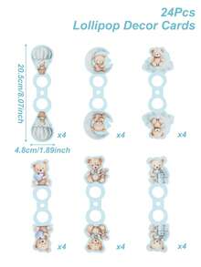 24 بطاقة لولي بوب دب أزرق، بطاقات ديكور لولي بوب لحفلة الدببة، لوازم تغليف هدايا لولي بوب لحفلة استحمام الطفل، بطاقات ورقية لولي بوب عيد الميلاد، تغليف حلوى، أكياس بطاقات هدايا الحلوى، ديكورات حفلة عيد ميلاد الدببة، ديكورات حفلة استحمام الطفل، ديكورات حفلة الكشف عن نوع الجنين، هدايا صغيرة لحفلات الزفاف، لوازم حفلة عيد الميلاد، هدايا عيد الميلاد، هدايا حفلة استحمام الطفل، تذكارات حفلة عيد الميلاد - دُبٌّ - مشاهدة 12