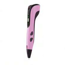 High Temperature 3D Printing Pen Set, Includes 12 Colors PLA Filaments, Base, Drawing Board, Heat-Resistant Finger Sleeve, Back To School - Pink - View 6