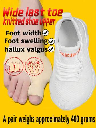 WAZIXIE 男女通用宽楦运动鞋一双，鞋头加宽，鞋面较高，适合宽脚型，舒适跑步鞋