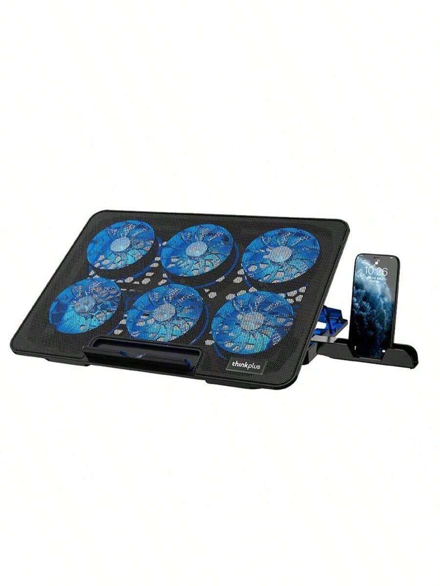 Lenovo ZJA8 Ultra-Quiet Cooling Stand: 3 Noise-Free Modes (<20dB), 8-Level Ergonomic Adjustment, Anti-Slip Silicone Pads. An All-Around Companion For Business And Creative Laptops. - Black - View 1