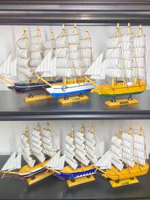 木制帆船模型，手工木船，家居桌面柜子装饰，馈赠佳品