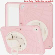 1个保护壳，兼容iPad Mini 6/Mini 7 8.3英寸”、“兼容iPad 5/6/7/8/9/10/11 9.7英寸/10.2英寸/10.9英寸/11英寸”、“兼容iPad Mini 7 2022/2024款，带笔槽、360°旋转手带和支架”、“兼容iPad Air2/Pro/5/6 9.7英寸”、“兼容iPad Mini 7 (A17 Pro) 8.3英寸 2024款”、“兼容iPad A16 11英寸 2023款（粉色+白色）” - 粉白(不含肩帶) - 查看 27