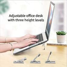 Ultra-Thin Mini Laptop Stand, Portable Invisible Adjustable Cooling Ventilated Foldable Lightweight - Multicolor - View 5