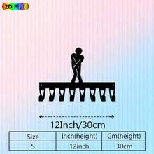 CIF BUY 1款简约风格后视图钥匙挂钩（8个挂钩） - 复古金属壁挂式钥匙收纳架，坚固的铁质钥匙挂钩，适用于房间装饰、墙面装饰、家居装饰、浴室装饰、咖啡吧用品、墙面艺术、婚礼装饰 - 彩色 - 查看 8