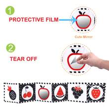 1pc High Contrast Foldable Soft Cloth Book, Black And White Baby Toy, Tummy Time Toy, Pattern Visual Stimulation, Early Brain Development Activity Gift - Multicolor - View 5