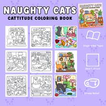 Naughty Cats: Cattitude Coloring Book For Adults And Teens (Cat & Dog Coloring Book) - Multicolor - View 4