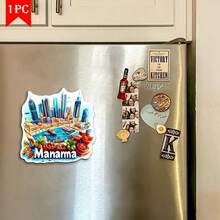 1 Stück Acryl Kühlschrankmagnet - Modernes Stadtsilhouette Kulturdesign - Acryl Kühlschrankdekoration, geeignet für Küche, Büro, Reise - Ideales Geschenk für Ramadan, Eid, Geburtstag, Neujahr - Kompatibel mit Kühlschrankmagneten und magnetischen Tafeln - Leuchtende Farben, langanhaltend und leicht zu reinigen - Stadtthema Heimdekoration, Neuheit Kühlschrankmagnet, Blumen Kühlschrankmagnet, Retro Kühlschrankmagnet, Kühlschrankmagnet, süßer Kühlschrankmagnet, 2D flach