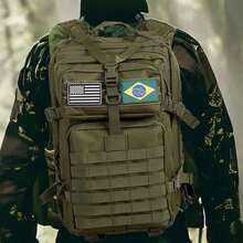 50L Reinforced Waterproof Men's Backpack For Camping, Travel, Mountaineering, Hiking And Outdoor Adventures - 綠色的 - 查看 3