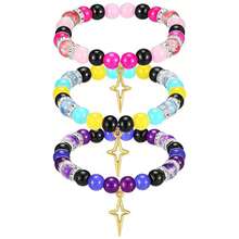Waterproof & Durable Idol Group Style Bracelet, Birthday Gift, Party Surprise, Star Pendant Bracelet, KPOP Crystal Friendship Bead Bracelet, Cosplay Fan Accessory - Multicolor - View 2
