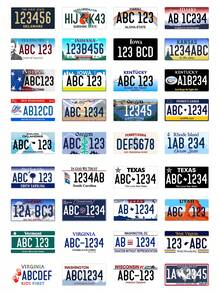 Customized Personalized USA State License Plate Replica Keyring Keychain,Customize Text,72 Styles,Personalized Acrylic Keychain USA State License Plate Replica Keyring Custom Car Accessory 50 States - Multicolor - View 7