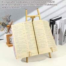 Large Easel Stand For Display 15.39" H Gold Easel Stand For Sign - Metal Table Top Tripod Holder For Wedding Photos Books Plates Artwork And Mirror Display - Vàng - Xem 6