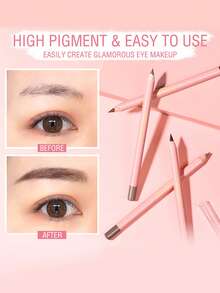 Pensil Alis PINKFLASH Warna Alis Alami Halus Pengaplikasian Tepat Mudah Dibaurkan Tahan Lama Tahan Air Riasan Alis Kecantikan Y2K Untuk Wanita - Nomor 03 - View 5