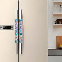 2个枫叶图案冰箱门把手套，防尘保护套，适用于冰箱、微波炉，适合学校、办公室、家庭、旅行隔热、闺蜜节、宠物、嘉年华、派对装饰