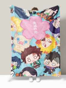 Christmas,3D Demon S-Slayer Anime  Tanjirou Cartoon Blanket Soft Throw Blanket Home Bedroom Bed Sofa Picnic Cover.Jpg,Thanksgiving Day - 多色11 - 查看 1