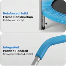 SereneLife Trampolín portátil de Fitness Trampolín Deportivo para Uso en Interiores y Exteriores Trampolín Cardiovascular Profesional  para niños - Multicolor - Ver 5