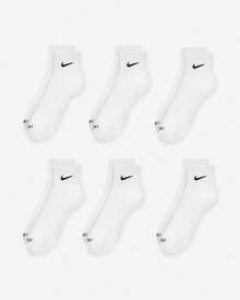Nike Everyday Plus Cushioned Training Ankle Socks (6 Pairs) - 白色 - 查看 3