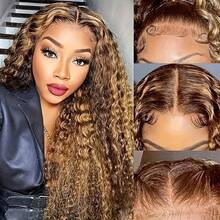 13x4 13x6 Honey Blonde Water Wave Lace Front Wig, Blended Hair Wig, 30 Inch Deep Wave Lace Front Wig, 5x5 Wear And Go Glueless Wig For Women - SP4/27 - View 5