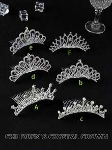 1pc Girls Crown Headpiece, Baby Hair Clip Hairpin Barrette Princess Crown Hair Accessory, Birthday Gift
