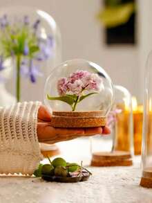 1pc Eternal Flower Glass Dome, Transparent Glass Cover Specifically For Tulips - Multicolor - View 8