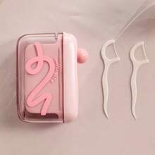 1PC-Dopamine Automatic Flosser And Toothpick Dispenser, One Click Operation, Flosser Bar Automatic Device, Portable Flosser Cartridge Button Mechanism, Compact PE Box Suitable For Travel, Pockets Or Bags - Nhiều màu - Xem 11