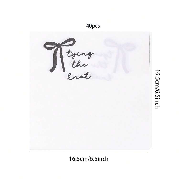 20/40/60张装，“她即将步入婚姻殿堂”鸡尾酒会纸巾 - 新娘送礼会黑色蝴蝶结餐巾纸，单身派对装饰 - 优雅婚礼纸巾，适用于婚礼、派对、单身/告别单身派对、晚宴、午宴等场合，领结主题派对装饰 - 彩色 - 查看 10