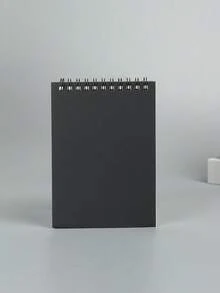 1pc A4 Thick Black Spiral Sketch Notebook, Removable Coil, 30 Sheets/60 Pages
