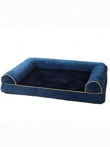 1pc Langxingcs Warm & Soft Plush Square Pet Bed, Suitable For Large & Medium Dogs, Can Be Used As Dog Mat, Pet Sofa, Cat Bed, Dog Basket, Anti-Anxiety Dog Basket - Multicolor - View 59