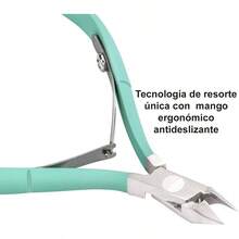 Cortador y empujador de Cutcula profesional, Removedor de Cutculas, alicate, raspador y pulidor de uas, Cortador de piel muerta, Herramientas de Manicure y Pedicure Negro - Azul - Ver 5