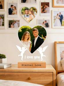 Khung ảnh thiên thần cá nhân hóa, đế gỗ, khung acrylic tùy chỉnh, có thể thêm văn bản và hình ảnh. Trang trí nhà cửa ấm áp, thời trang và đầy yêu thương, hoàn toàn phù hợp cho phụ nữ, nam giới, các cặp đôi hoặc bất kỳ người thân yêu nào. Một lựa chọn lý tưởng cho Giáng sinh, Năm mới, Kỷ niệm hoặc quà tặng lãng mạn. - Nhiều màu - Xem 6