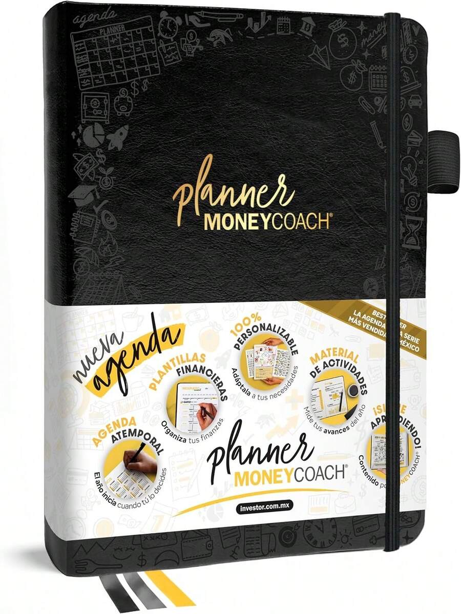 Planner MoneyCoach? - Agenda Planificador Financiero Atemporal (Inicia Cuando Quieras) - (Edición para México) - (InvestorHouse México) - albaricoque - Ver 1