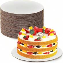 Cakeboard Round,Disposable Cake Circle Base Boards Cake Cardboard Pizza Plate Platter… - 20pcs White - View 9