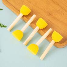 Pincel de espuma con mango de madera, pincel de esponja con cabeza de seta para pintura DIY de estudiantes, sello de esponja, pincel de arte de graffiti de pigmento