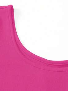 AiTyi PETITE 女士连体裤，修身休闲纯色U领简约优雅性感舒适修身款，适合户外运动通勤，百搭Y2K风格，毕业典礼、狂欢节、复活节、母亲节、春夏针织长袖喇叭裤连体裤 - 玫紅色 - 查看 6