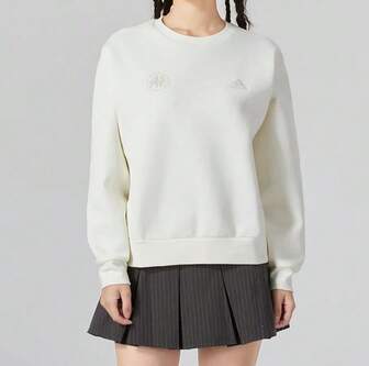 Adidas סווטשירט סרוג חדש לנשים עם צווארון עגול