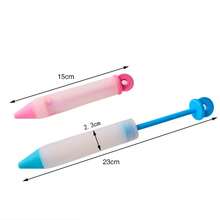 1/5个装硅胶裱花袋，带裱花嘴，非电动食品装饰书写工具，适用于饼干、蛋糕和甜点烘焙，糕点填充嘴，饼干裱花袋，硅胶裱花袋，翻糖书写工具，裱花嘴连接系统 - 彩色 - 查看 3